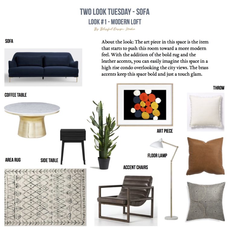 Two Look Tuesday - Sofa - Blissful Design Studio | Home Staging & Design
