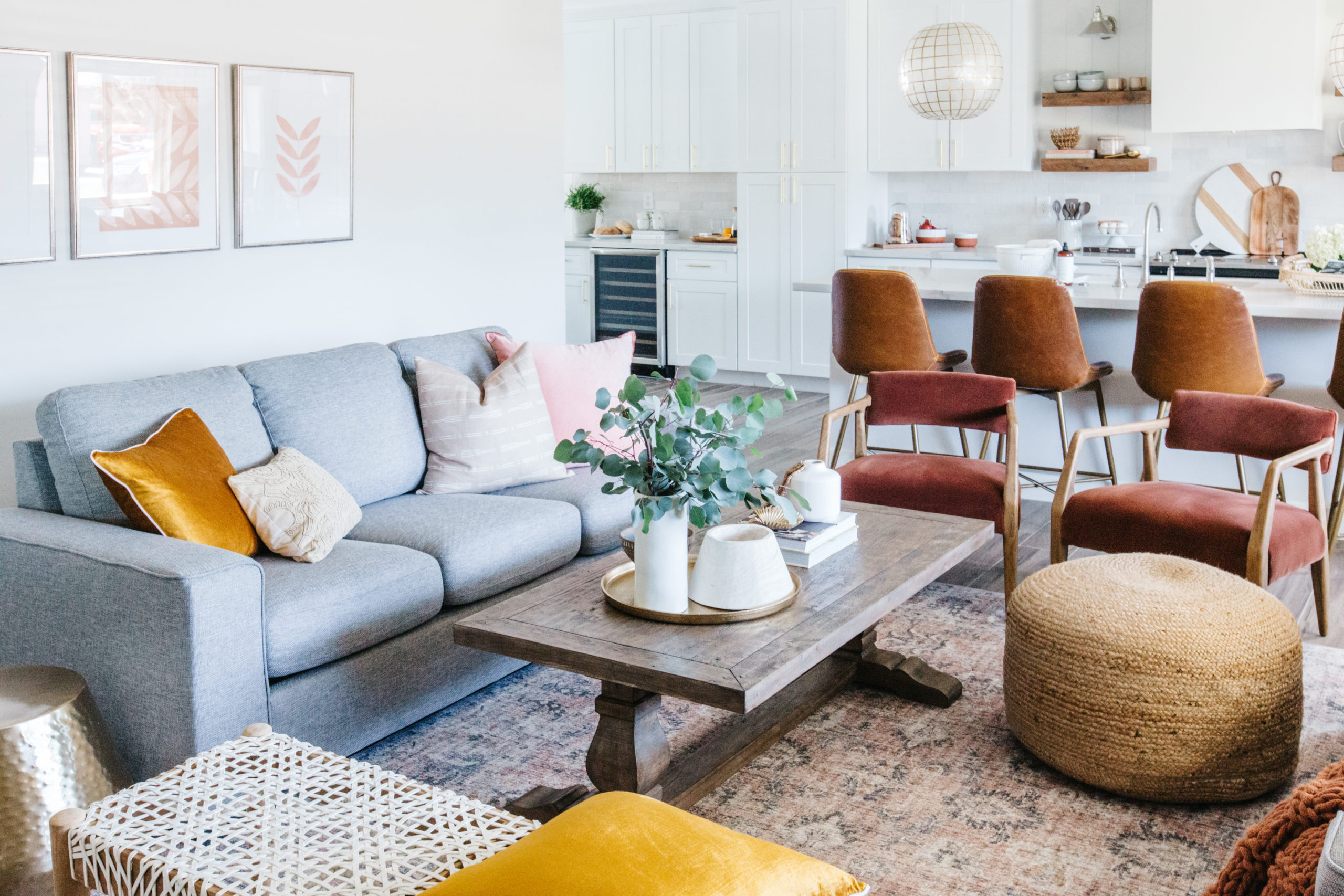 Living Room + Edgemont Vacation Rental + Blissful Design Studio