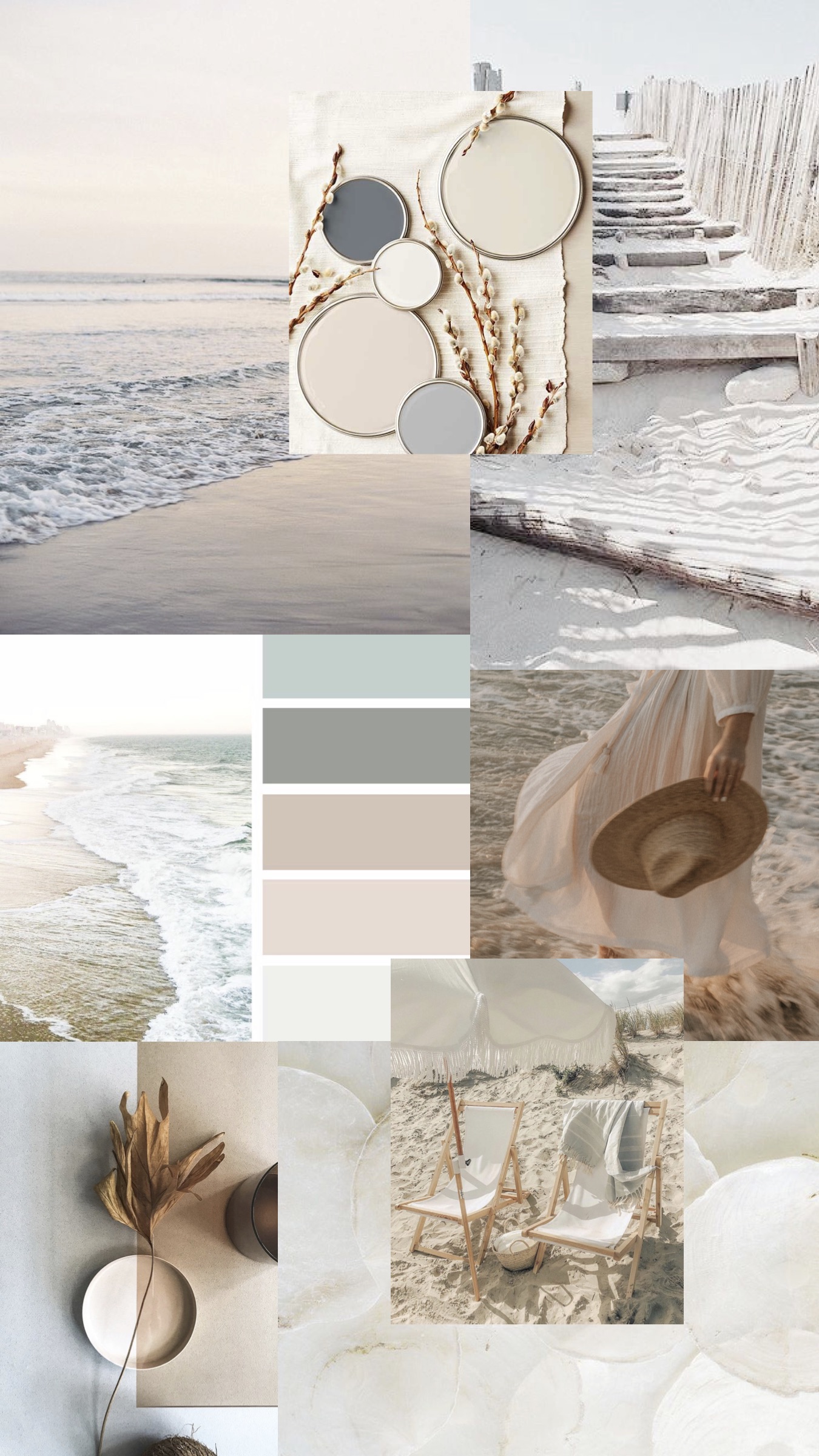Life's a Beach Mood Board Collage