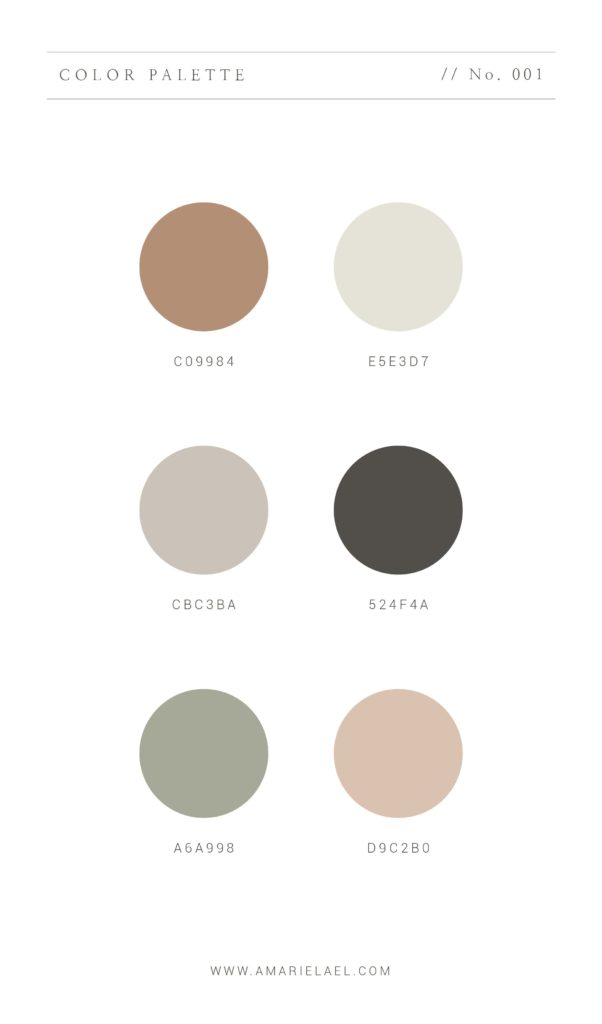 Neutral and Earthy Color Palette __ Amarie Lael Design - Blissful ...